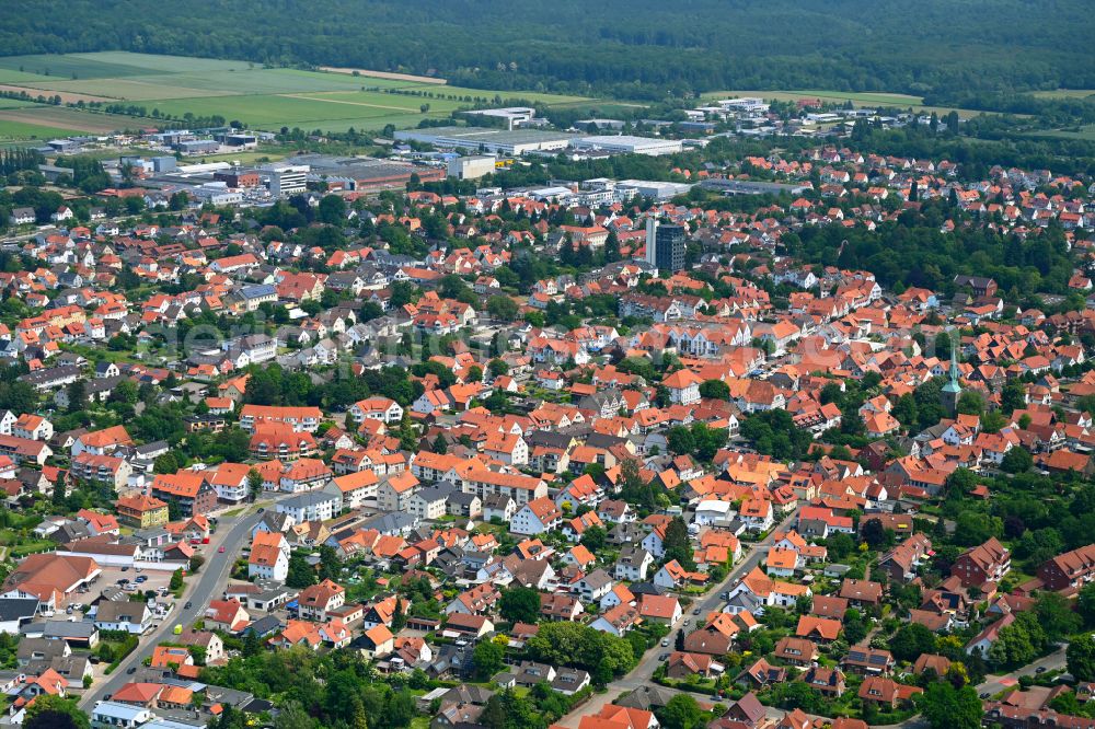 Aerial photograph Springe - The city center in the downtown area in Springe in the state Lower Saxony, Germany