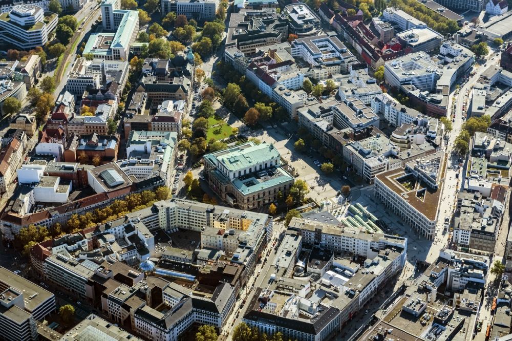 Hannover from above - The city center in the downtown area Linden in Hannover in the state Lower Saxony, Germany