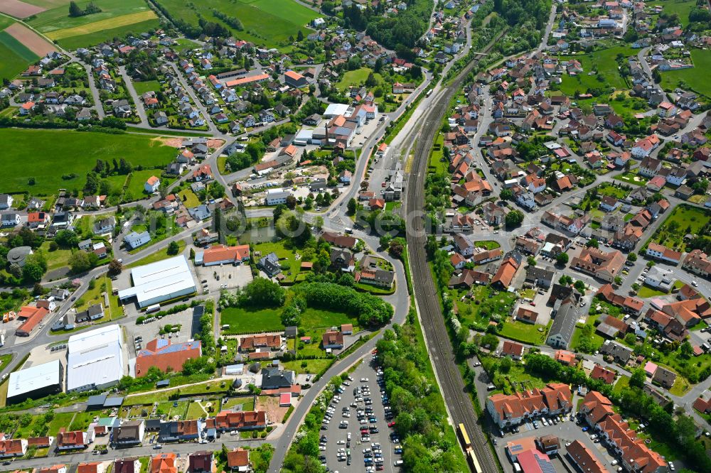 Aerial photograph Sterbfritz - The city center in the downtown area in Sterbfritz in the state Hesse, Germany