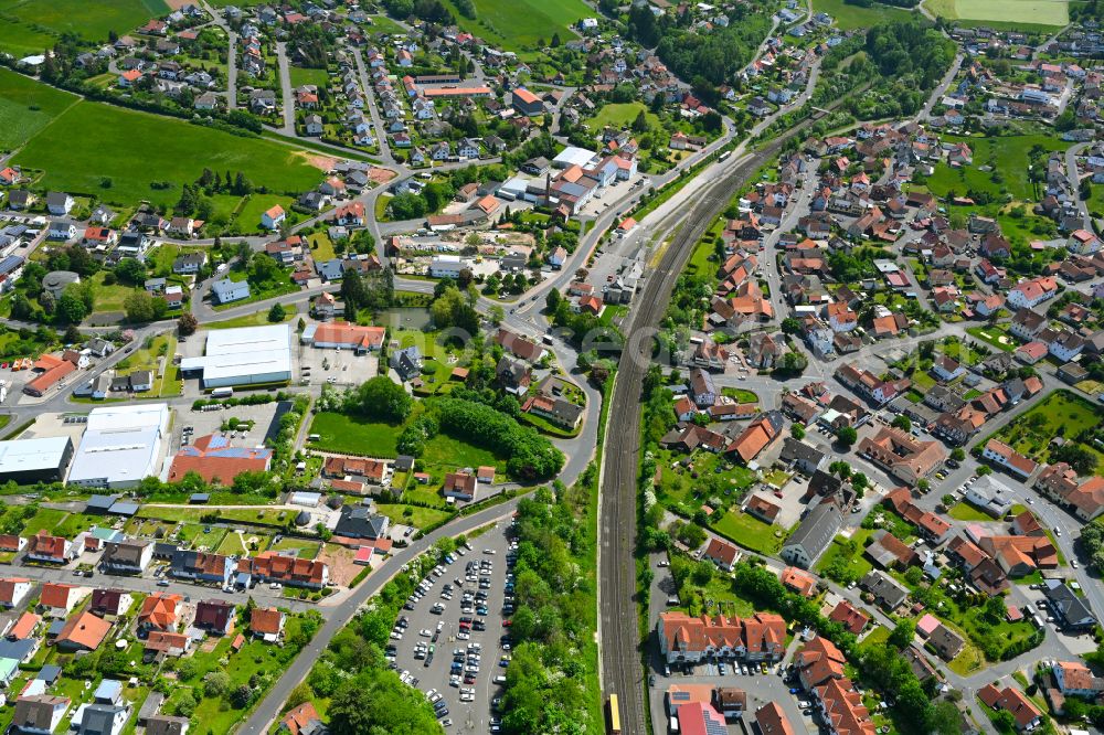 Sterbfritz from above - The city center in the downtown area in Sterbfritz in the state Hesse, Germany