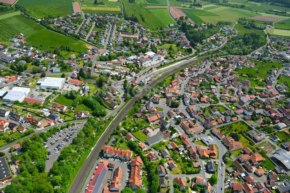 Sterbfritz from the bird's eye view: The city center in the downtown area in Sterbfritz in the state Hesse, Germany