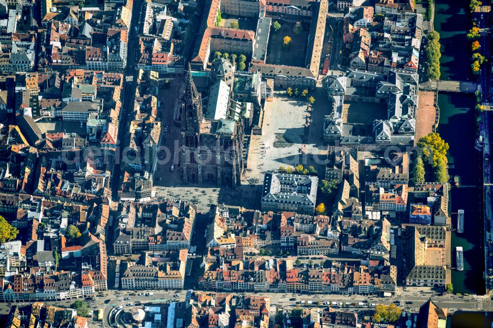 Aerial image Strasbourg - The city center in the downtown area in Strasbourg in Grand Est, France