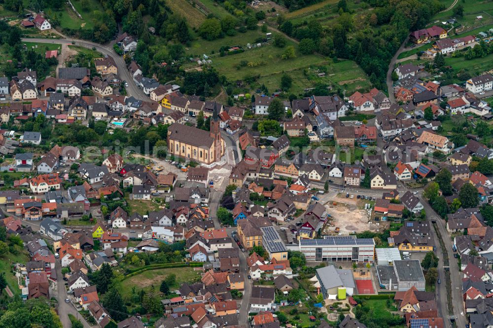 Aerial photograph Sulz - the city center in the downtown area in Sulz in the state Baden-Wuerttemberg, Germany