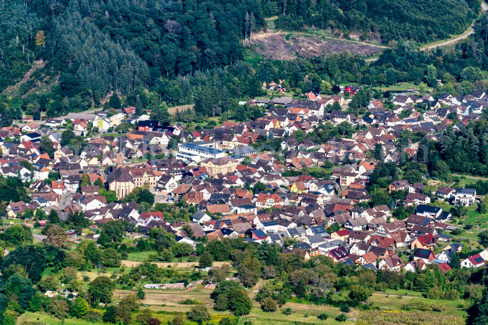 Aerial photograph Sulz - the city center in the downtown area in Sulz in the state Baden-Wuerttemberg, Germany
