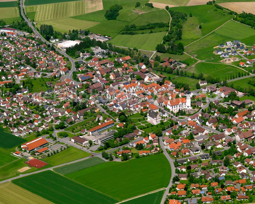Aerial photograph Ummendorf - The city center in the downtown area in Ummendorf in the state Baden-Wuerttemberg, Germany
