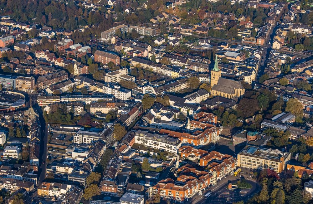 Viersen from the bird's eye view: The city center in the downtown area in Viersen in the state North Rhine-Westphalia, Germany