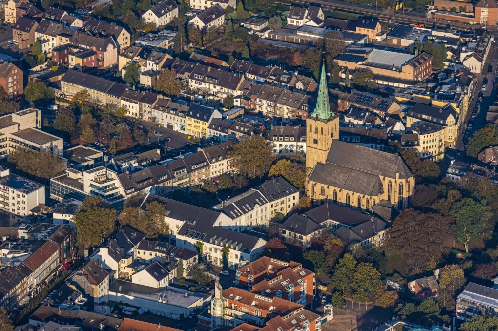 Aerial image Viersen - The city center in the downtown area in Viersen in the state North Rhine-Westphalia, Germany