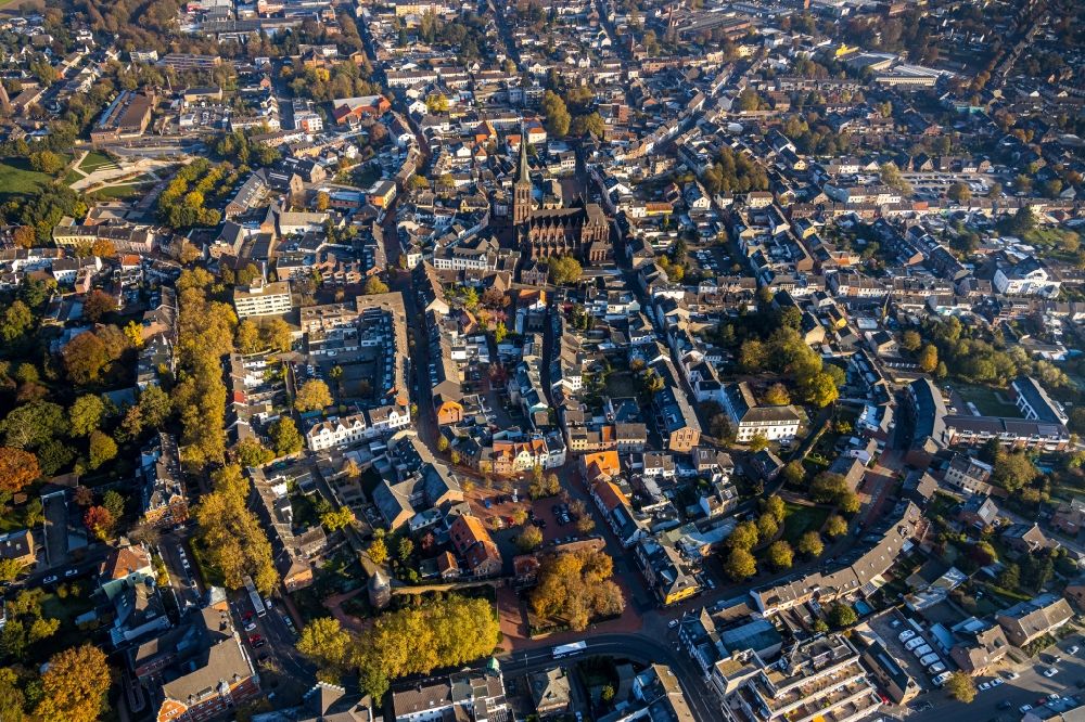 Aerial photograph Viersen - The city center in the downtown area in Viersen in the state North Rhine-Westphalia, Germany