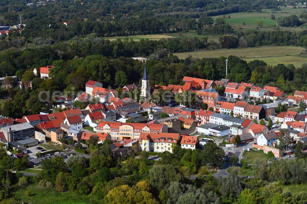 Aerial photograph Zossen - The city center in the downtown area on street Baruther Strasse in Zossen in the state Brandenburg, Germany