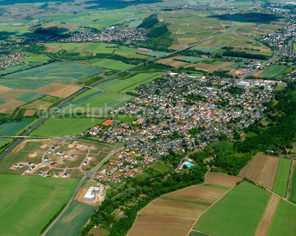 Aerial photograph Rüdesheim - Downtown at Rudesheim in Rhineland-Palatinate