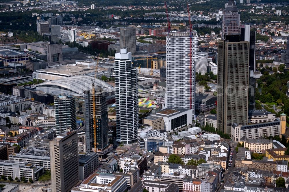 Frankfurt am Main from above - City center with the skyline in the downtown area in the district Innenstadt in Frankfurt in the state Hesse, Germany