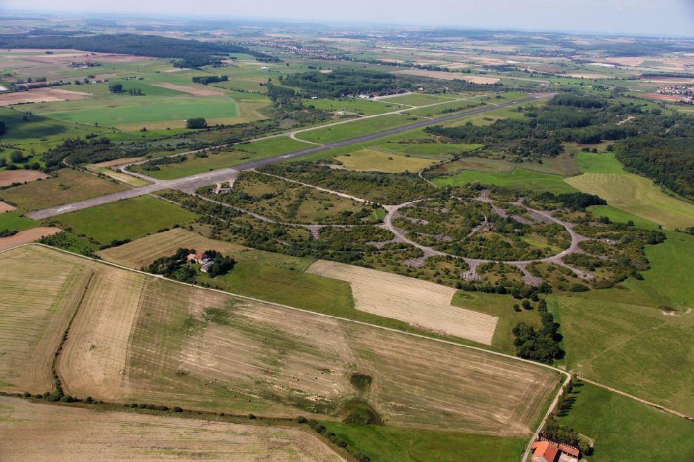 Aerial image Grostenquin - Locked runway at the former airfield in Grostenquin in Grand Est, France