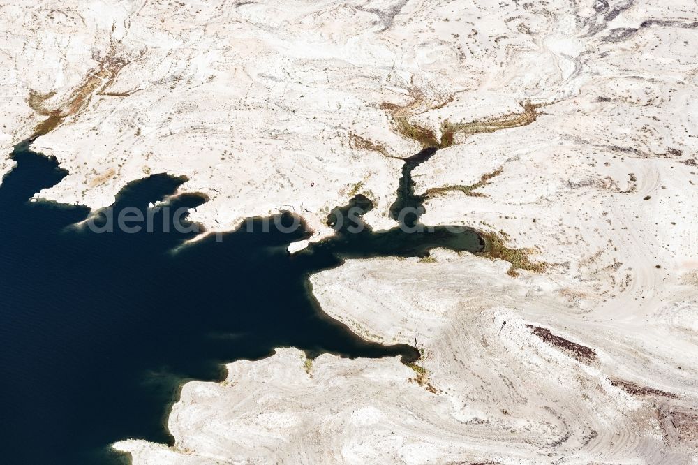 Echo Bay from above - Impoundment and shore areas at the lake Lake Mead in Echo Bay in Nevada, United States of America