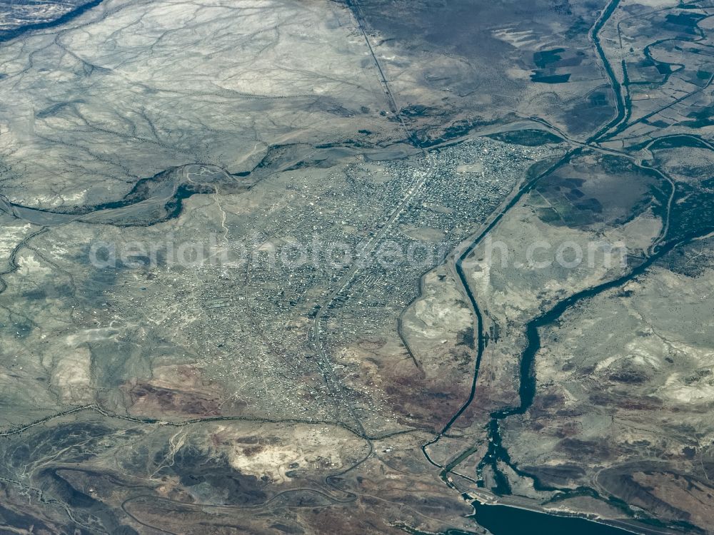 Aerial photograph Tendaho - Dam wall at the reservoir Awash with Tendaho Dam in Tendaho in Afar, Ethiopia