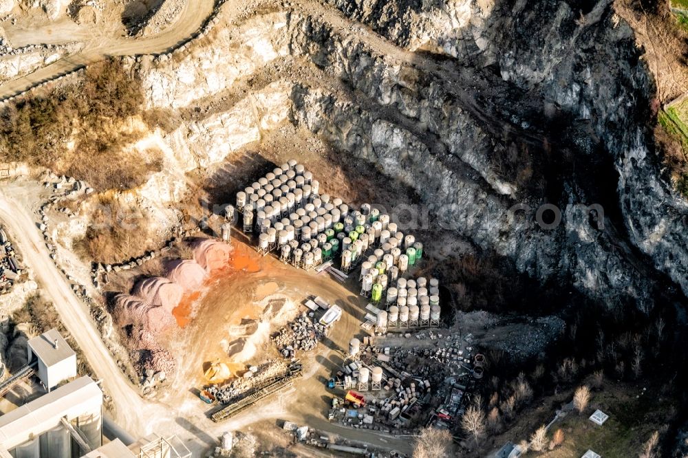 Aerial image Bötzingen - Quarry for the mining and handling of Minerals in Boetzingen in the state Baden-Wuerttemberg, Germany