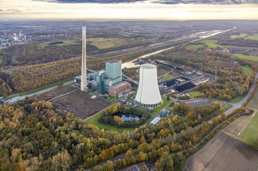 Bergkamen from the bird's eye view: Power plant of STEAG in Bergkamen in the state North Rhine-Westphalia, Germany