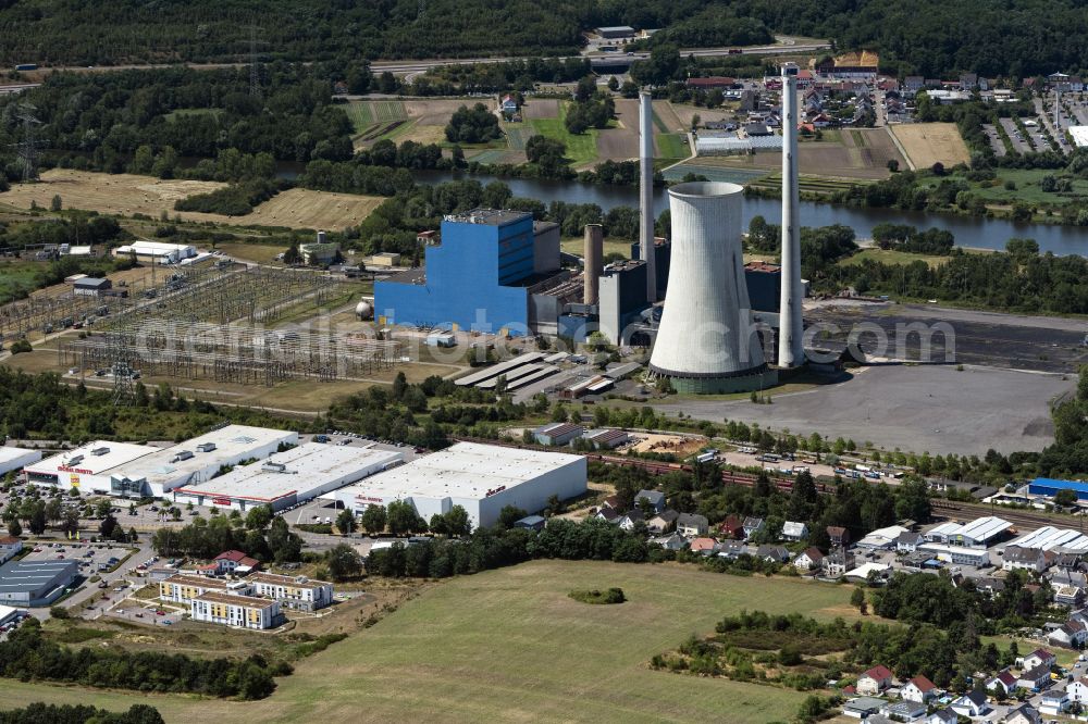 Ensdorf from the bird's eye view: Building remains of the ruins of the HKW cogeneration plant and coal power plant Ensdorf in Ensdorf in the state Saarland, Germany
