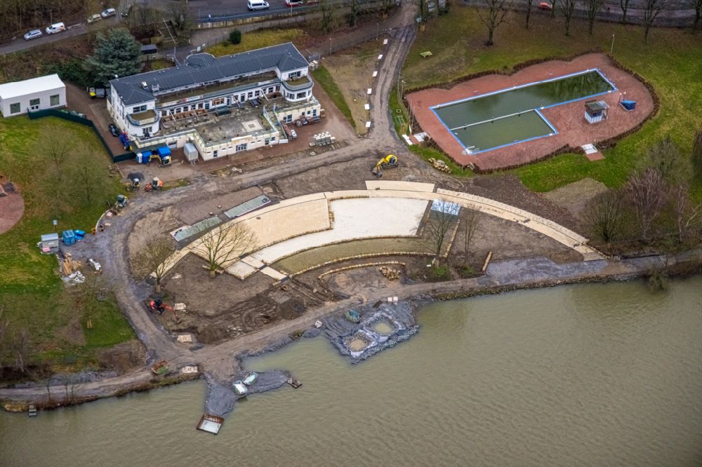 Aerial image Hengstey - Swimming pool and lokation Strandhaus on Seestrasse in Hengstey at Ruhrgebiet in the state North Rhine-Westphalia, Germany