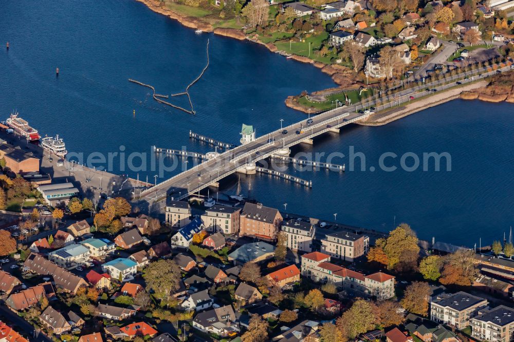 Aerial photograph Kappeln - Road bridge over the Schlei in Kappeln in the state Schleswig-Holstein, Germany