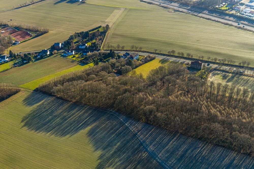 Aerial image Witten - Street - road guidance of Pferdebachstrasse in the district Stockum in Witten in the state North Rhine-Westphalia, Germany