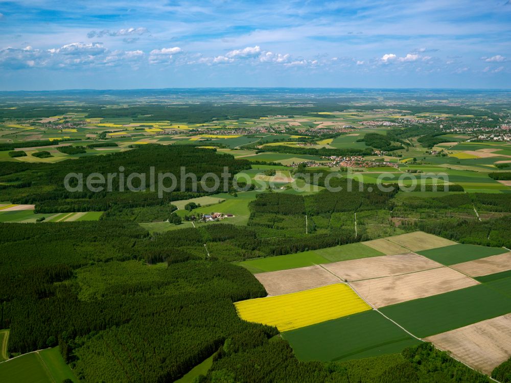 Ingoldingen from above - Structures on agricultural fields in Ingoldingen in the state Baden-Wuerttemberg, Germany