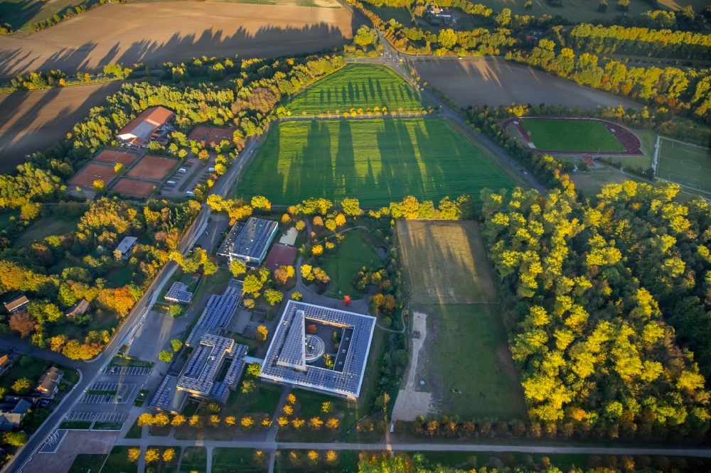 Aerial photograph Nordkirchen - Structures on agricultural fields in the district Capelle in Nordkirchen in the state North Rhine-Westphalia