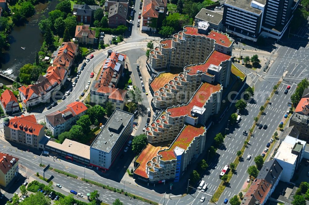 Aerial image Braunschweig - Student Residence - Building Affenfelsen on Rebenring in the district Nordstadt in Brunswick in the state Lower Saxony, Germany