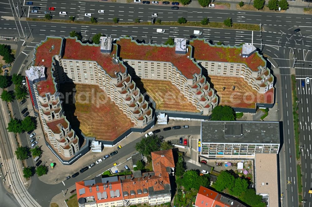 Braunschweig from the bird's eye view: Student Residence - Building Affenfelsen on Rebenring in the district Nordstadt in Brunswick in the state Lower Saxony, Germany