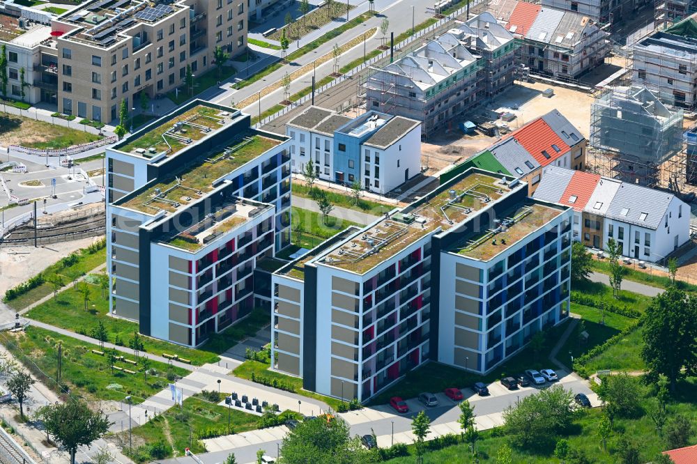 Aerial image Mannheim - Student Residence - Building CAMPO NOVO Mannheim on the Birkenauer Strasse in Mannheim in the state Baden-Wuerttemberg, Germany