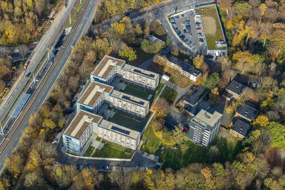 Bochum from above - Student dorm Laerheidestrasse in Bochum in the state North Rhine-Westphalia, Germany