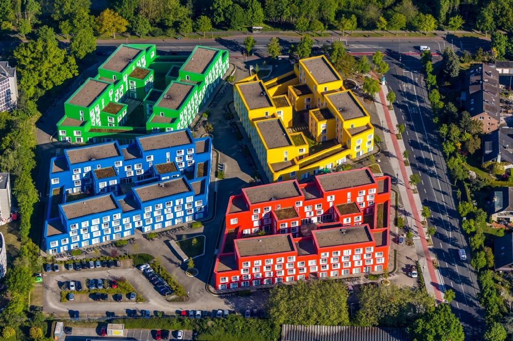 Münster from the bird's eye view: Student Residence - Building on Boeselagerstrasse in the district Aaseestadt in Muenster in the state North Rhine-Westphalia, Germany