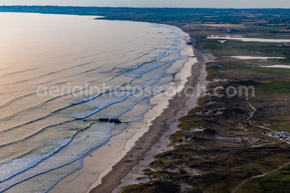 Aerial photograph Saint-Jean-Trolimon - Surfer beach La Torche 1 in Saint-Jean-Trolimon in Brittany, France