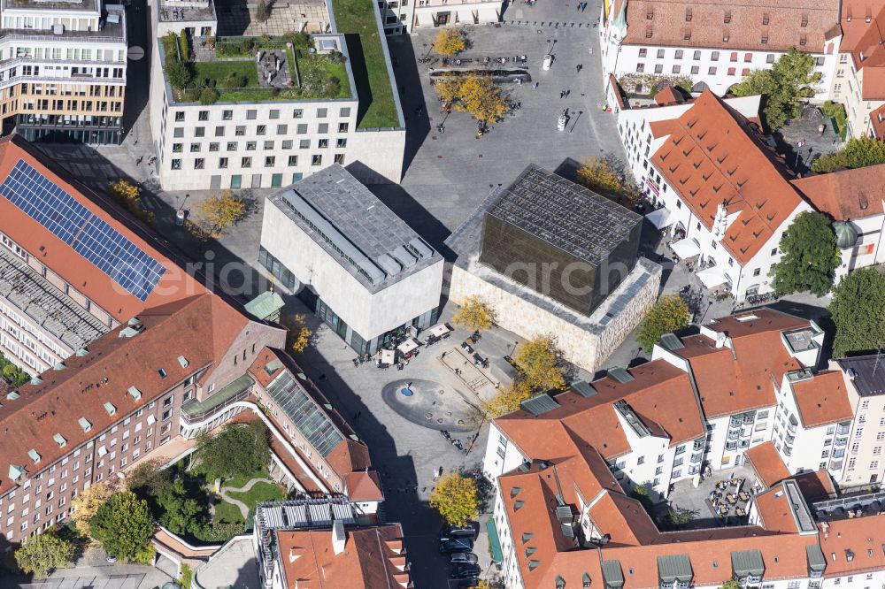 Aerial photograph München - Synagogue building new building of the Jewish community and Juedisches Museum in Munich in the state Bavaria, Germany