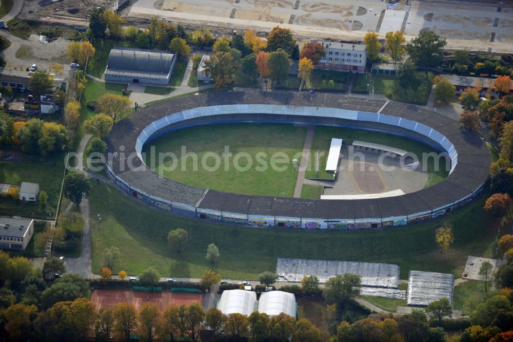 Aerial image Stettin / Szczecin - View at the Szczecin Velodrome in Stettin / Szczecin in the wiowodschaft West Pomerania / Zachodniopomorskie in Poland