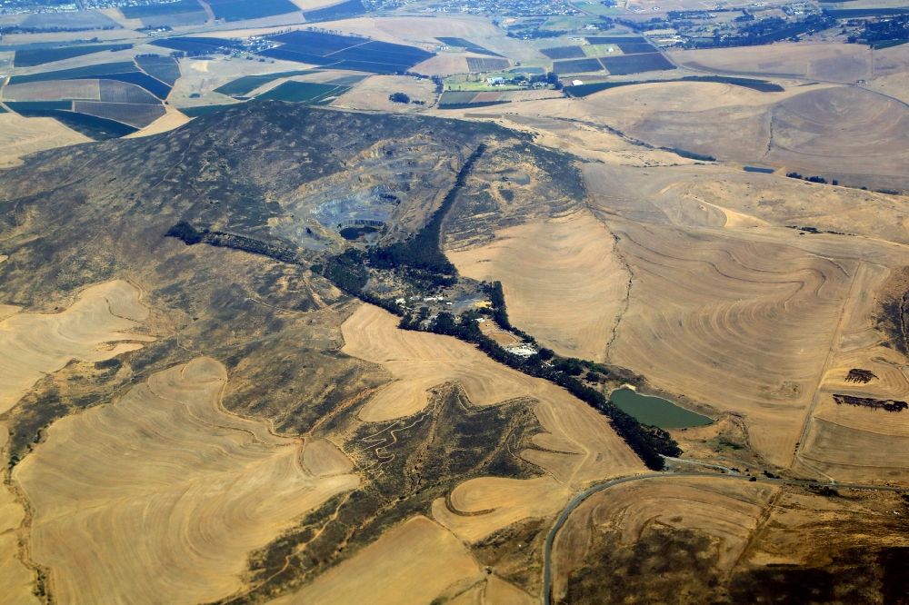 Aerial photograph Kapstadt - Open pit re cultivation in the district Cape Farms in Cape Town in Western Cape, South Africa