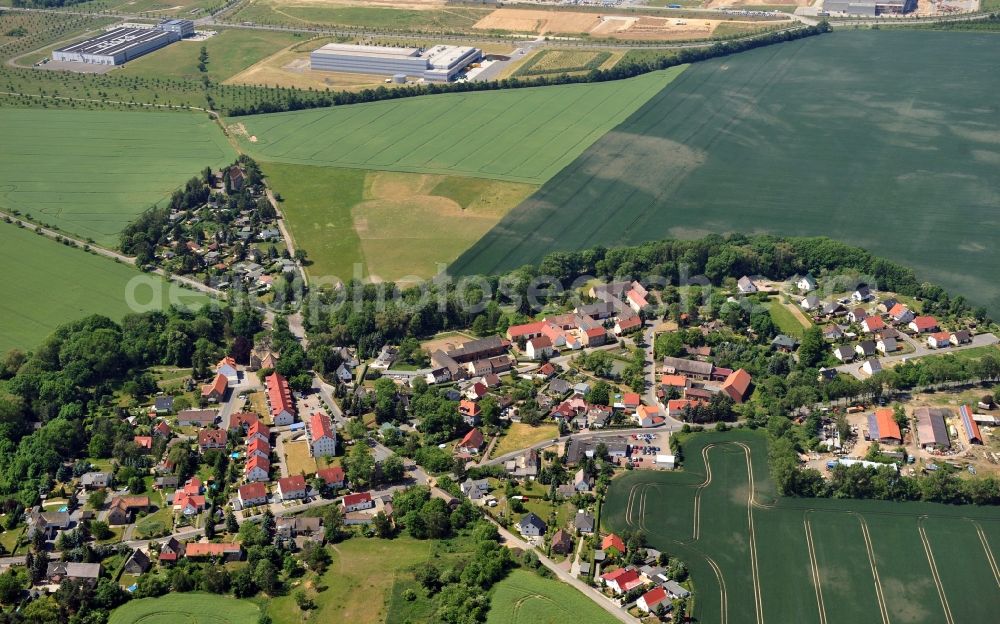 Aerial photograph Taucha OT Merkwitz - Village scape Merkwitz in the state Saxony