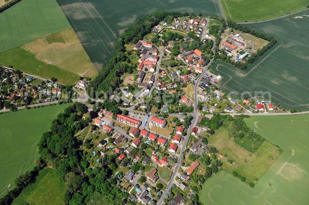 Aerial image Taucha OT Merkwitz - Village scape Merkwitz in the state Saxony