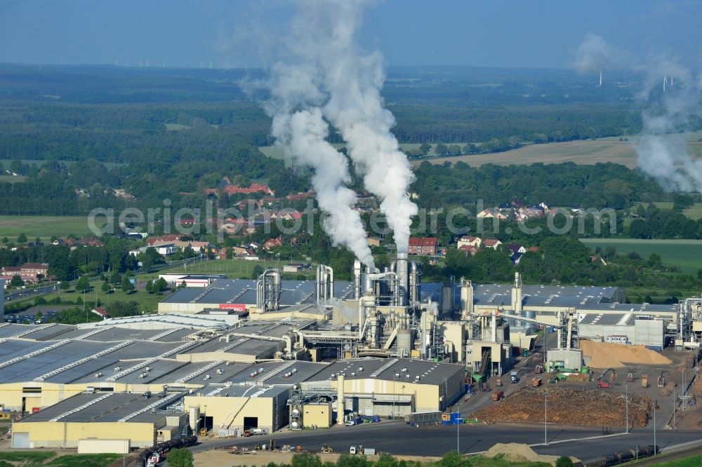 Aerial image Heiligengrabe - Equipment in the industrial area Kronotex GmbH in Heiligengrabe in the state Brandenburg