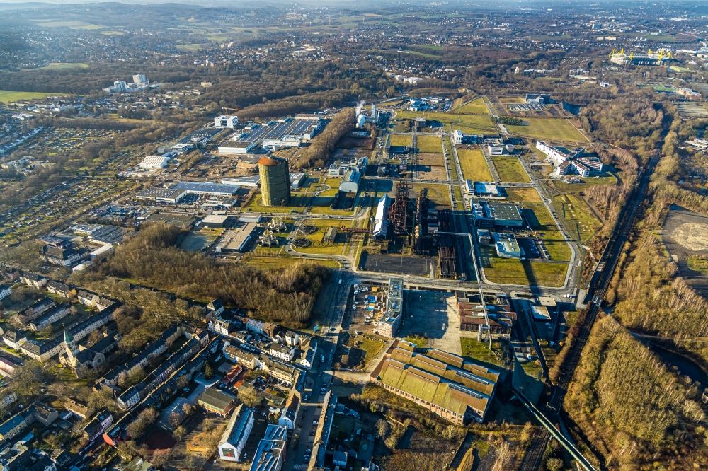 Aerial image Dortmund - Technical equipment and production facilities on the former blast furnace site Phoenix - West in Hoerde in Dortmund in North Rhine-Westphalia
