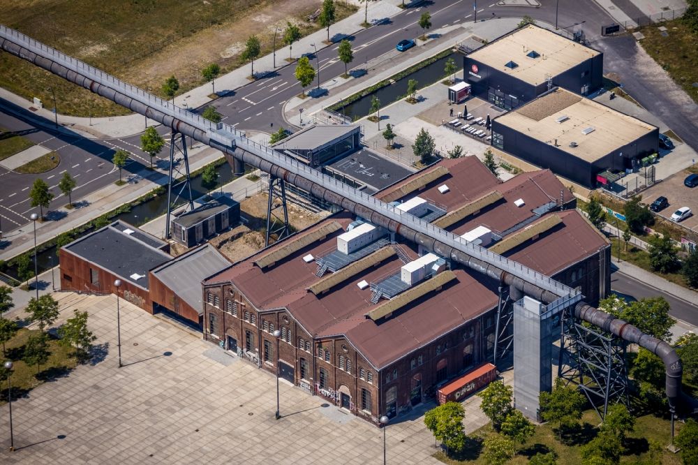 Dortmund from above - Technical equipment and production facilities on the former blast furnace site Phoenix - West in Hoerde in Dortmund in North Rhine-Westphalia