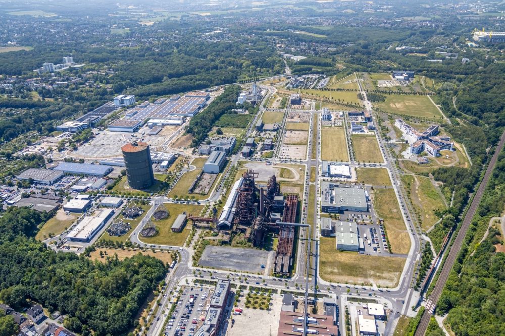 Aerial image Dortmund - Technical equipment and production facilities on the former blast furnace site Phoenix - West in Hoerde in Dortmund in North Rhine-Westphalia