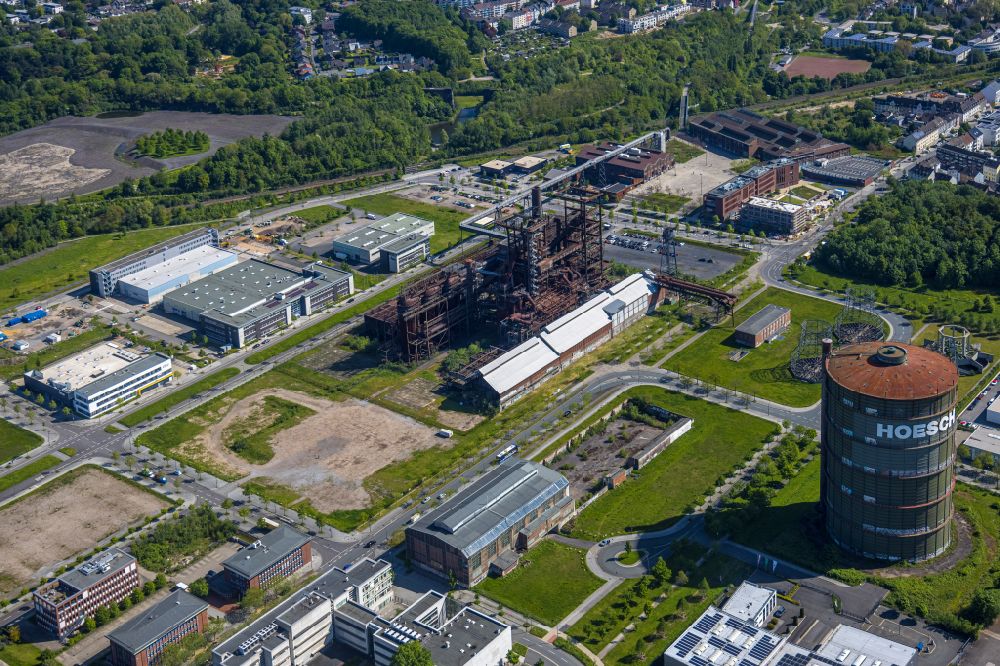 Aerial image Dortmund - Technical facilities and production halls on the Phoenix-West site in the district Hoerde in Dortmund in the state North Rhine-Westphalia, Germany