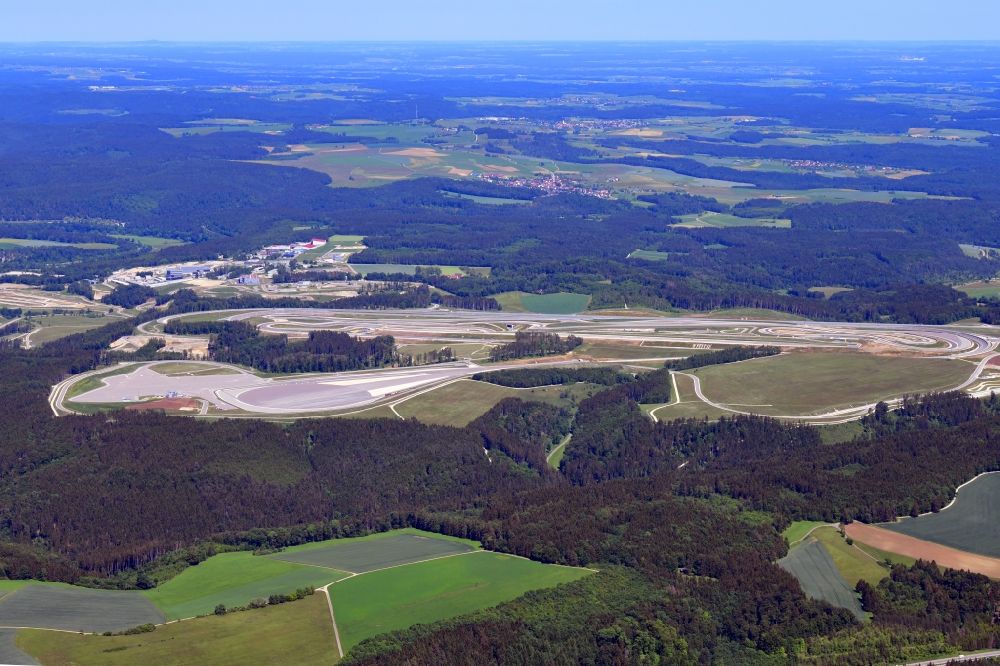 Aerial image Immendingen - Test track and practice area for training in the driving safety center of Daimler AG Pruef- and Technologiezentrum Am Talmannsberg in Immendingen in the state Baden-Wurttemberg, Germany