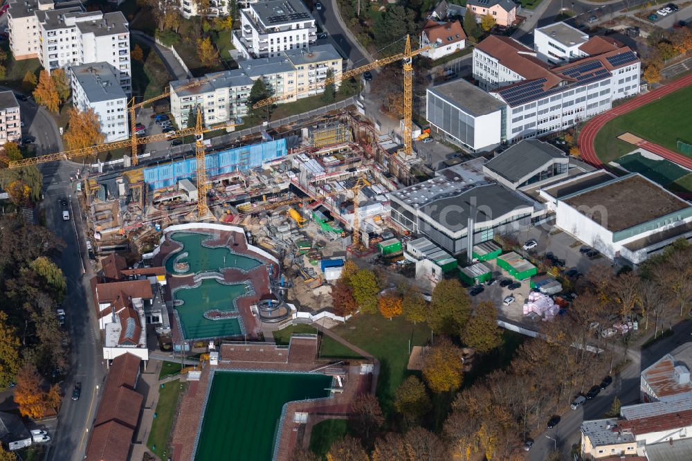 Neumarkt in der Oberpfalz from above - Spa and swimming pool at the swimming pool of Recreation in Neumarkt in der Oberpfalz in the state Bavaria, Germany
