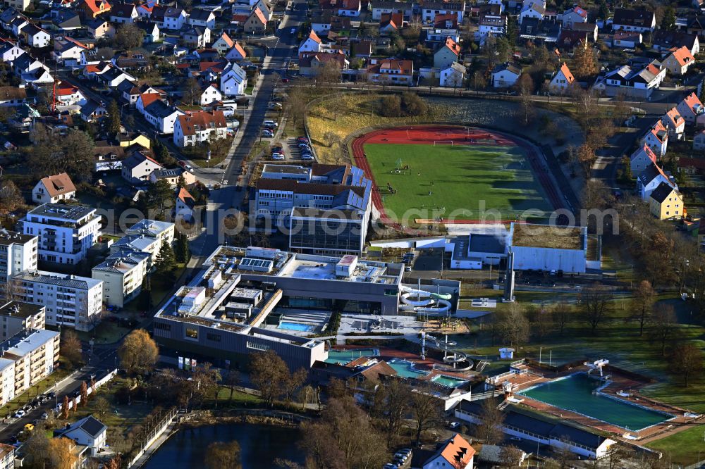 Aerial image Neumarkt in der Oberpfalz - Spa and swimming pool at the swimming pool of Recreation in Neumarkt in der Oberpfalz in the state Bavaria, Germany