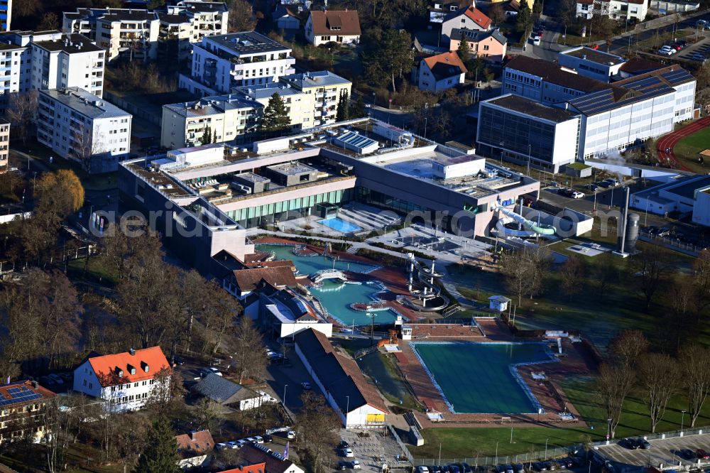 Neumarkt in der Oberpfalz from above - Spa and swimming pool at the swimming pool of Recreation in Neumarkt in der Oberpfalz in the state Bavaria, Germany