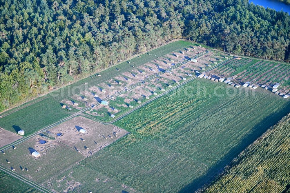 Aerial photograph Sterley - Animal breeding equipment Livestock for meat production in Sterley in the state Schleswig-Holstein, Germany