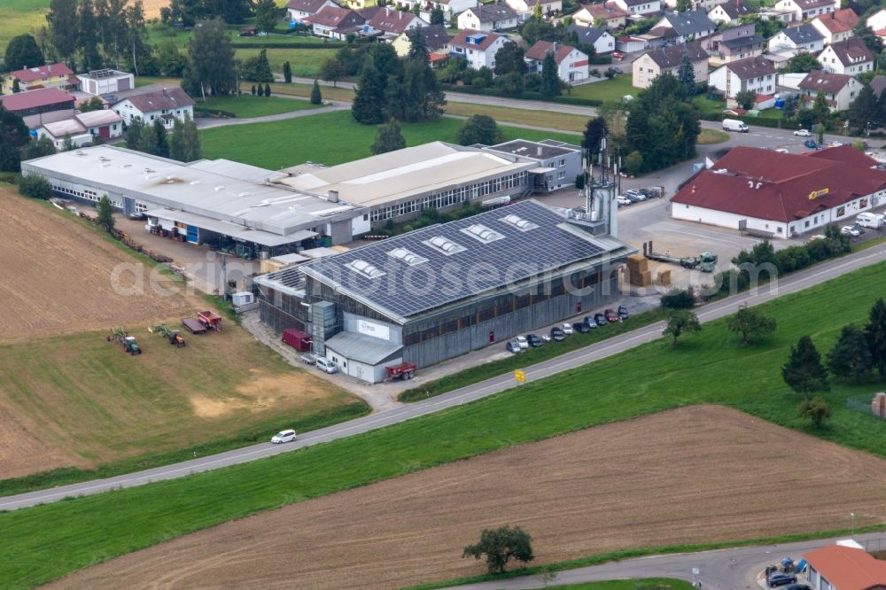 Aerial image Dunningen - Animal breeding stables of Keller GmbH & Co. KG in Dunningen in the state Baden-Wuerttemberg, Germany