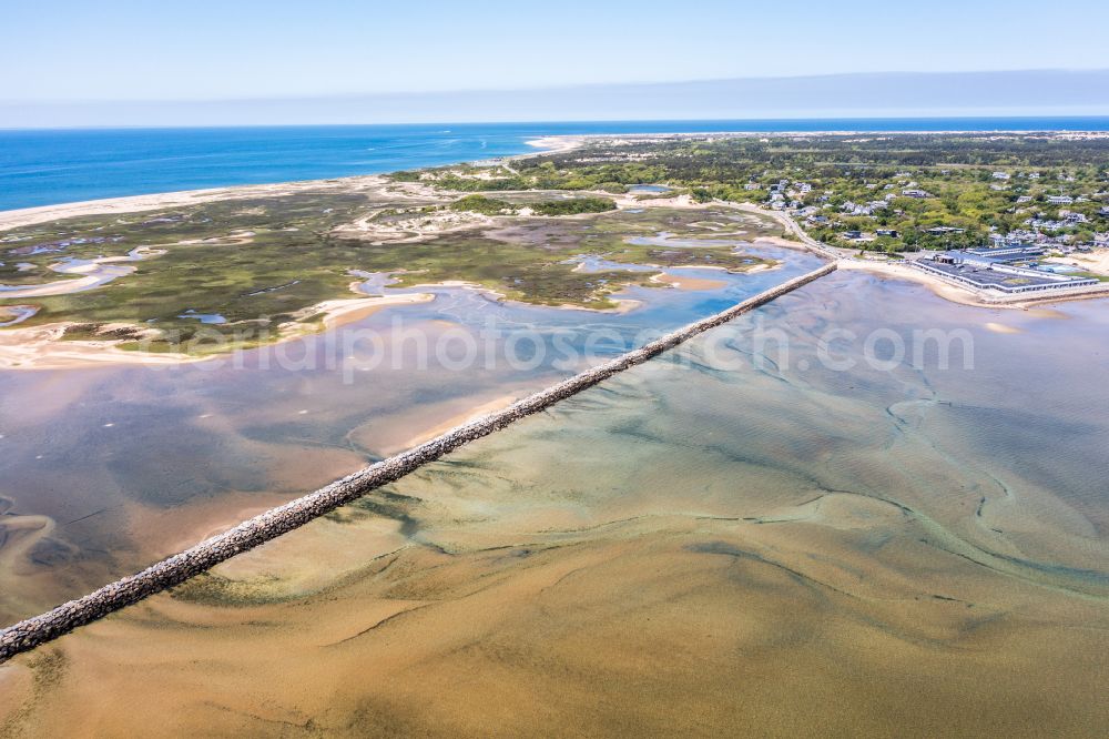 Provincetown from above - Ponds and Morast- water surface in a pond landscape Cape Cod National Seashore in Provincetown in Massachusetts, United States of America