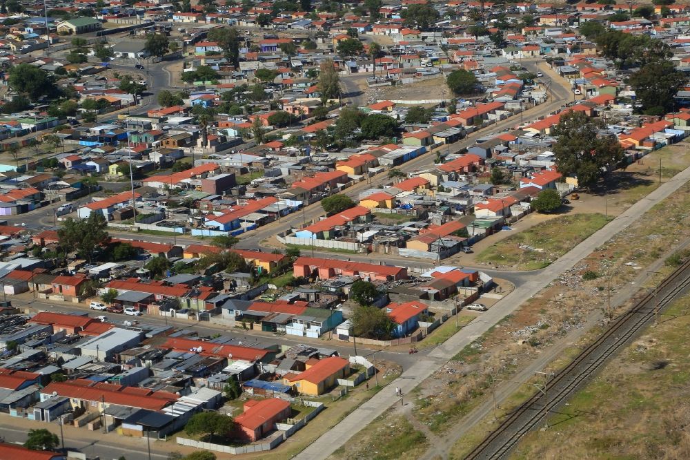 Aerial image Kapstadt - Township and residential area in the district Uitsig in the city of Cape Town in Western Cape, South Africa